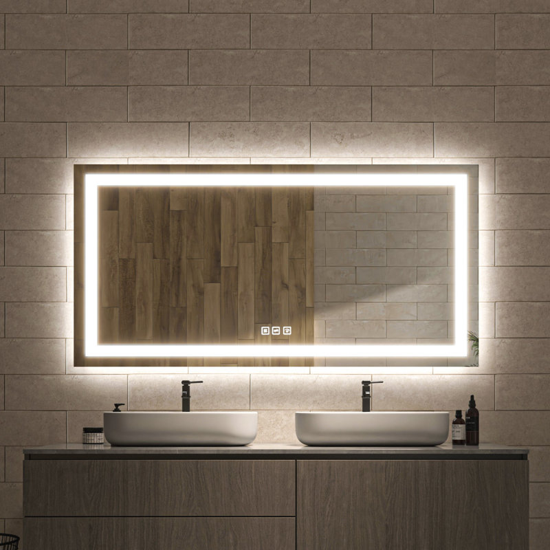 Ulrika Flat LED Mirror, 55" x 30", Rectangle