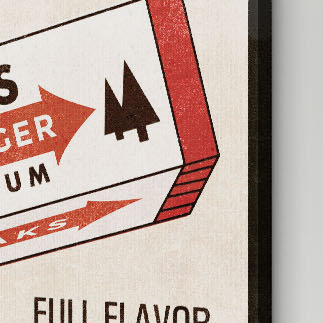 «Gums Back in Style Twin Peaks» par Dean Sauls, reproduction d'art graphique sur toile, H 12 po x l 18 po x P 1,5 po