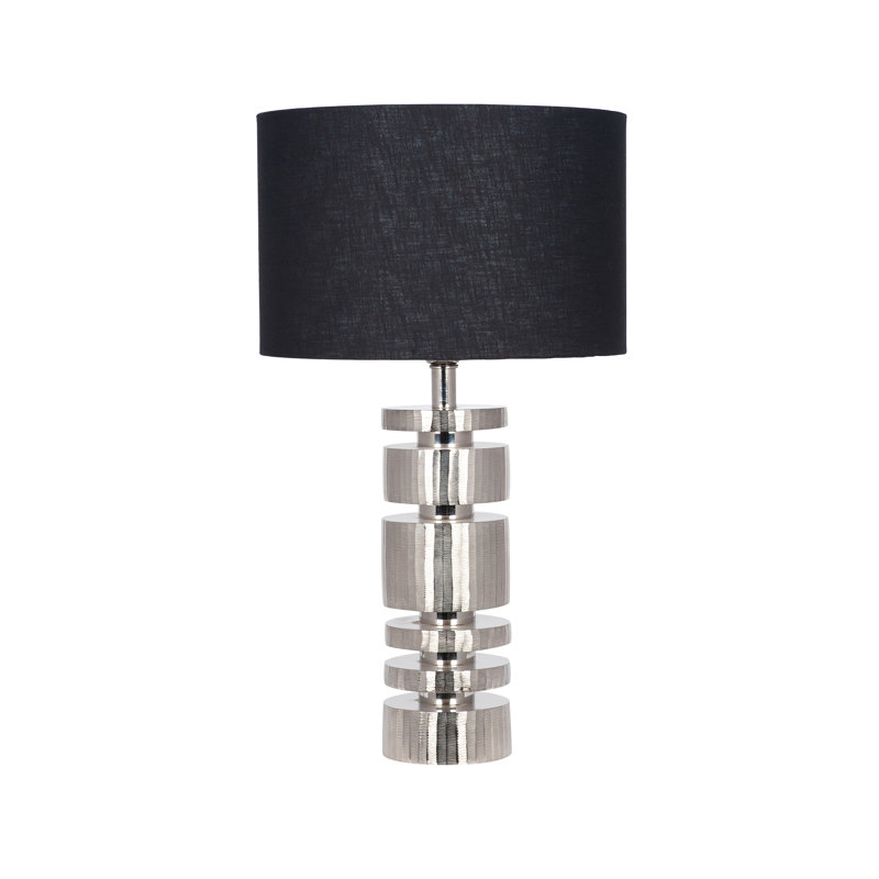 Mucha Metal Lamp Base Lamp, Silver