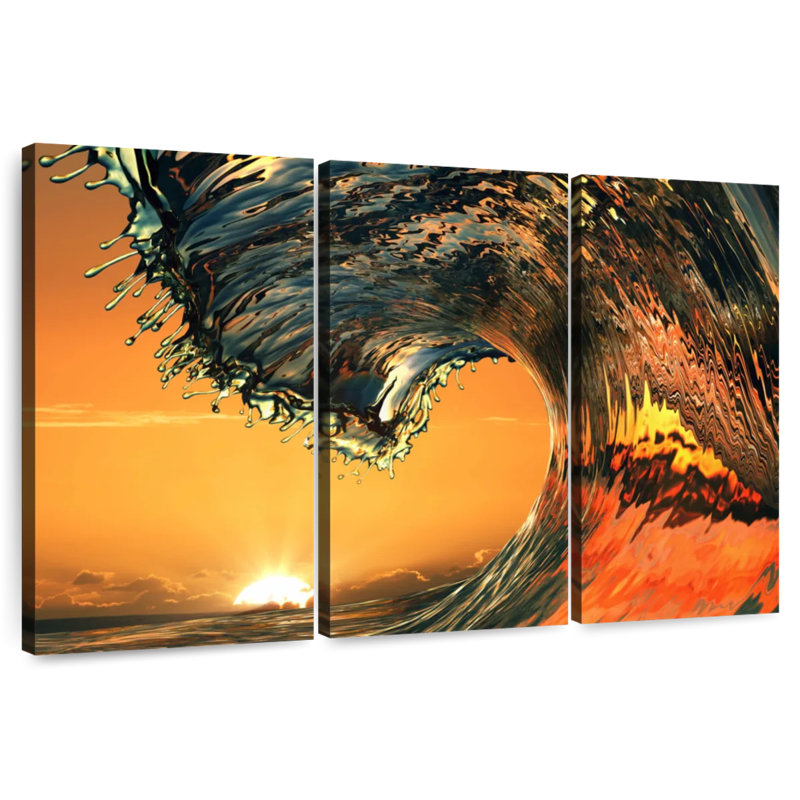 Gillard Smooth Sea Wave, H 48 po x l 74 po