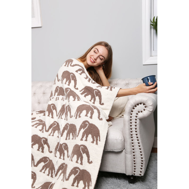 Coussin 2 en 1 Elephant, Beige