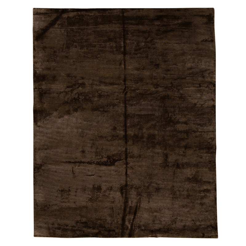 Hand Knotted Area Rug in Dark Brown