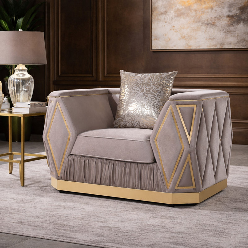 Chaise Dulaney taupe, Taupe