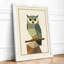 Geometric Owl Scandinavian - Framed Print-1646925771-1646925748