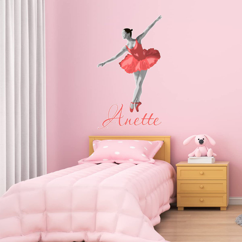 Adhésif décoratif ballerine, H 25 po x l 14 po, Tangerine, Oui