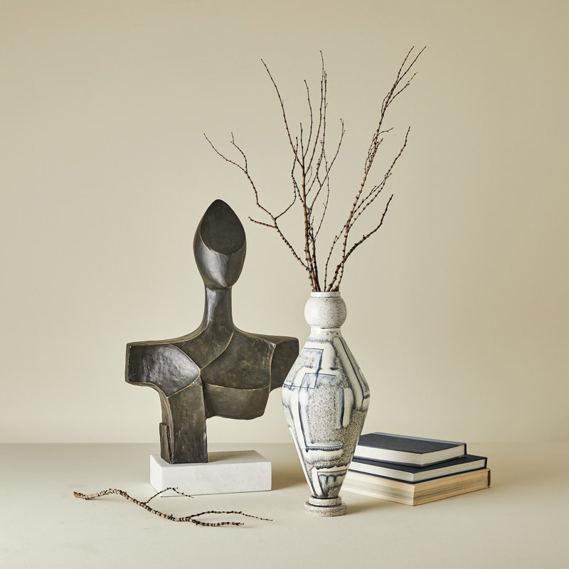 Ceramic / Porcelain Table Vase, Overall Height-  18"