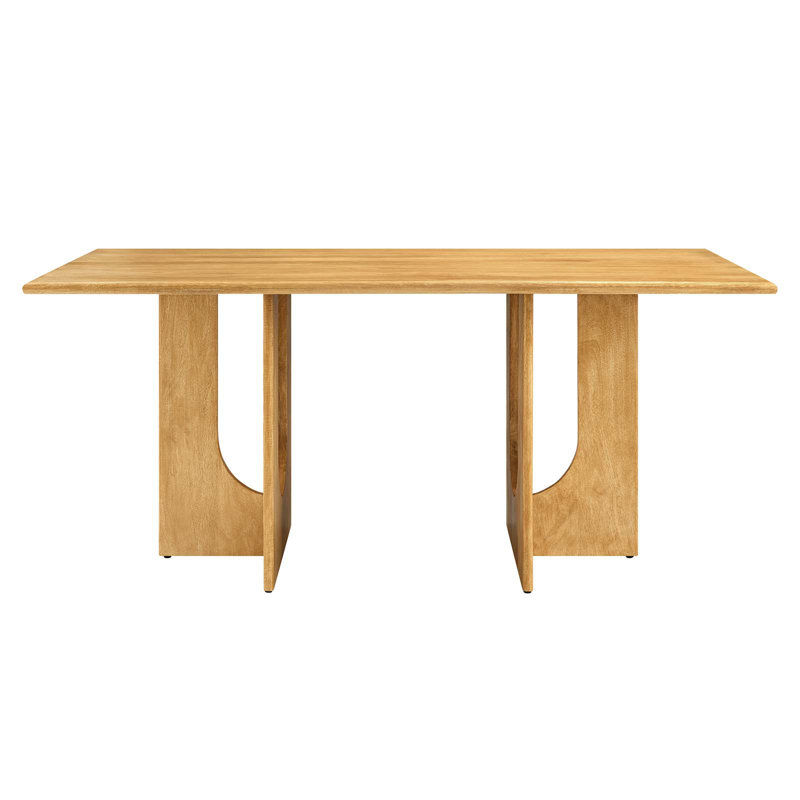 Modway Rivian Rectangular 70" Wood Dining Table, Oak