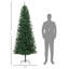 Sapin de Noël artificiel de 8 pi de hauteur, mince, non éclairé, avec branches réalistes et 1168 pointes, vert