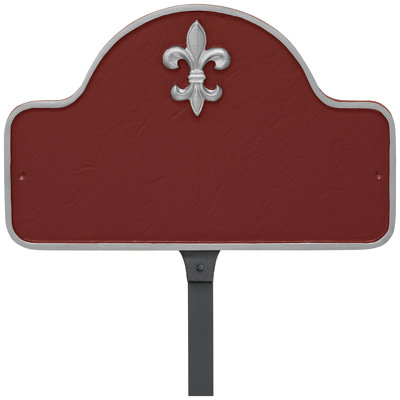 Plaque d'adresse sur 1 ligne Fleur de Lis