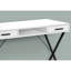 Bureaux, bureau d'ordinateur 42 po avec rangement moderne, stratifié blanc / métal noir, configuration gauche / droite | Blanc | Panneau de particules
