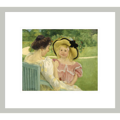 In the Garden by Mary Cassatt -Framed Giclee Print