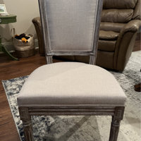 Giddens Linen King Louis Back Side Chair (Set of 2) - Lexington