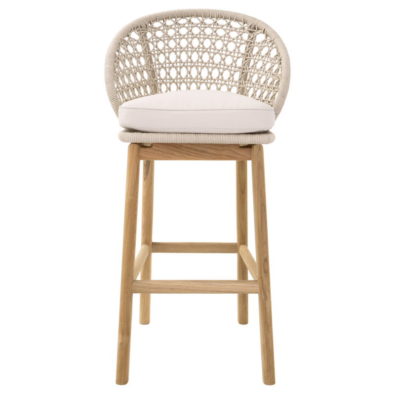 Trinity Outdoor Teak Bar Stool, 40.55"