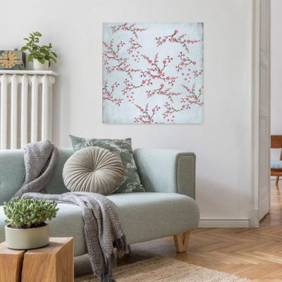 Cherry Blossom Branches With Pink Flowers Delicate Dreamy Peaceful Cherry Flower Nature Wall Art