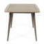 Table en bois avec finition grise pour les repas en plein air - Pieds carrés droits
