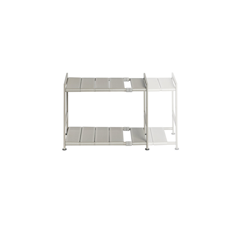 Nickel 2-Tier Expandable Under-the-Sink Organizer