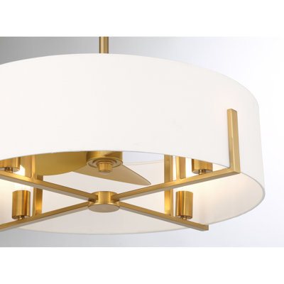 Mansell 4-Light Fan D'Lier in Warm Brass