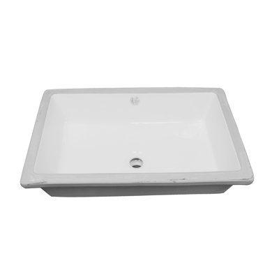 Barclay 23.75 " 7.88 " Tall Vitreous China Rectangular Bathroom Sink and Overflow Hole