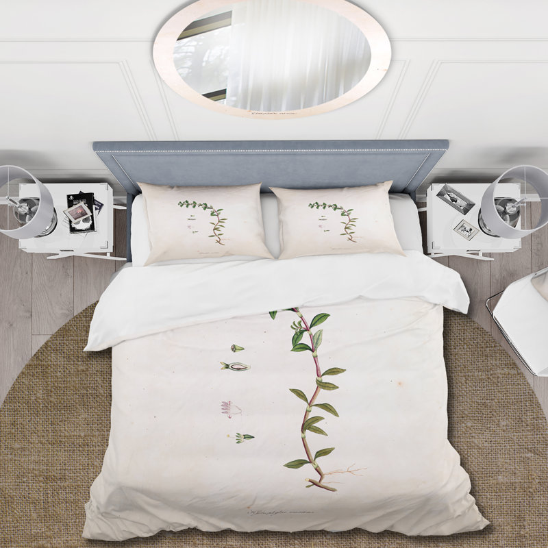 Vintage London Plants II - Ensemble de housse de couette Farmhouse - Microfibre de polyester