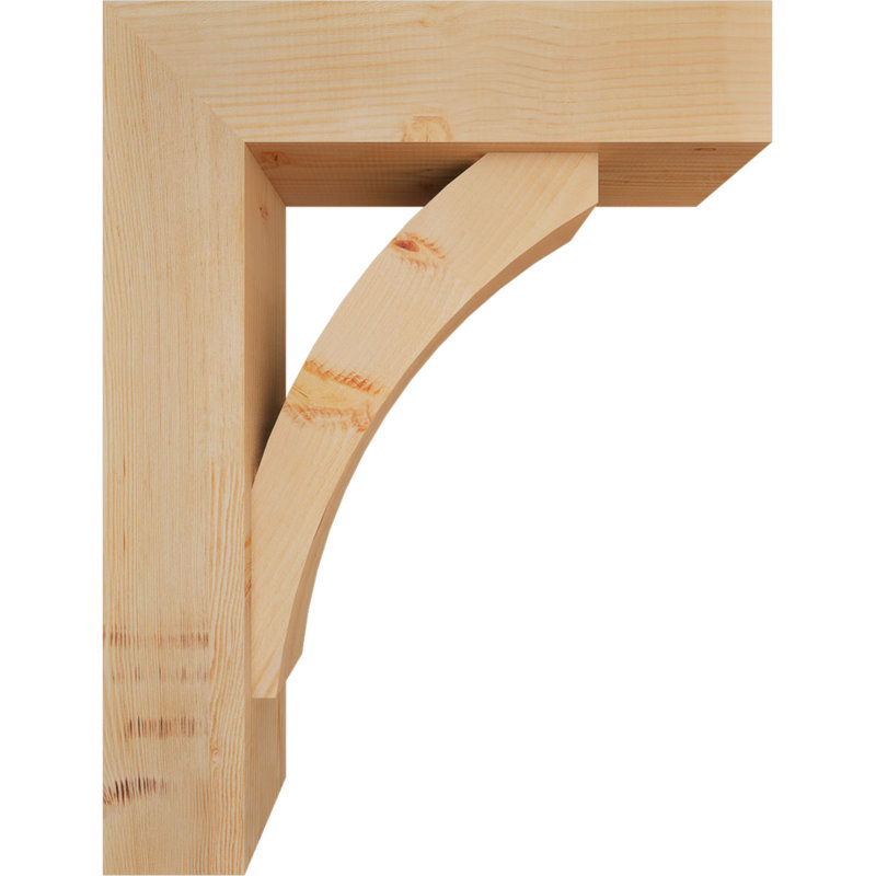 Thorton Block Bracket with Offset Brace, 34 x 26, 7 1/2"W Douglas Fir (Smooth)