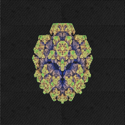 Tapis noir/vert/bleu