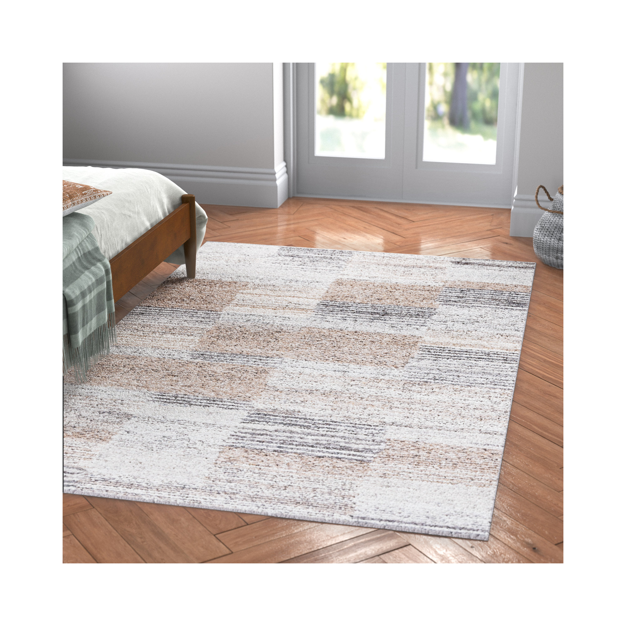 Wyly Handmade Rug, Rectangle 5' x 8'