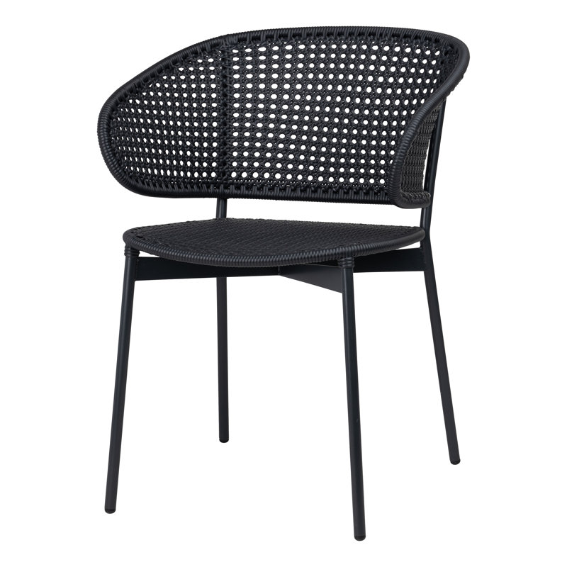 Fauteuil d'extérieur Gorm, Gris anthracite