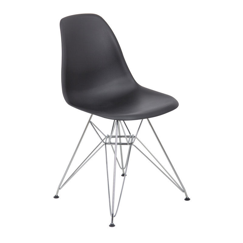Chaise Jerrie, Chrome, Noir