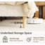 Structure de très grand lit, lit plateforme rembourré moelleux avec tête de lit réglable en hauteur, structure robuste et lattes, conception silencieuse, compatible avec les matelas sans ressorts, facile à assembler