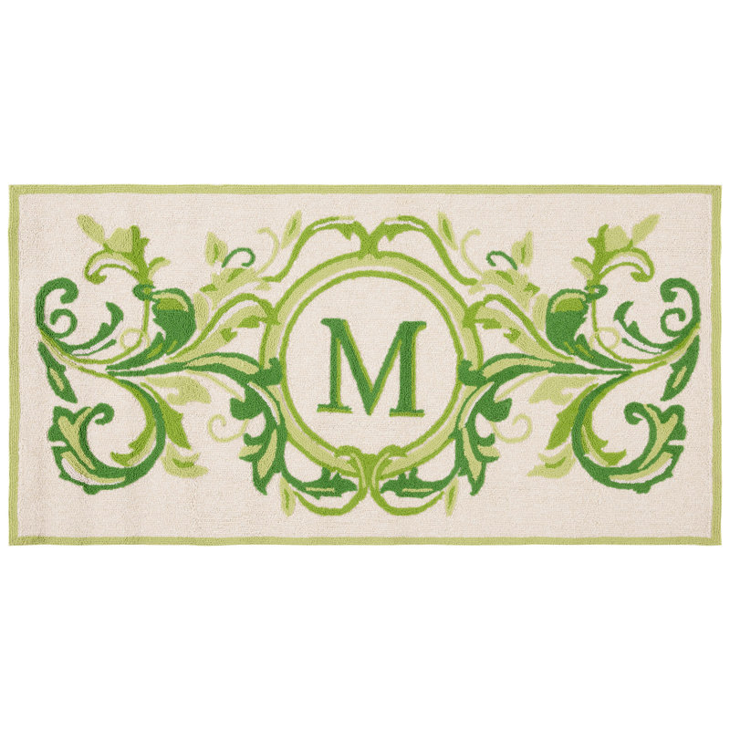 Paillasson Beldegg, M, L 36 po x L 72 po, Beige et vert