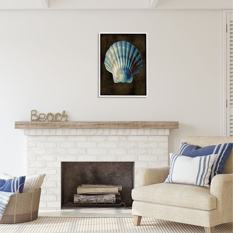 Highland Dunes, coquille de palourde rustique, giclée par Caroline Kelly, Giclée encadrée blanc bord de mer