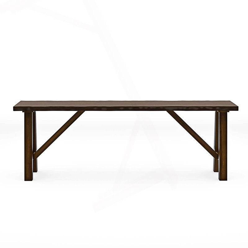 Rustic 1Pc Live Edge Design Bench
