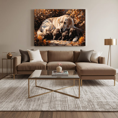 Dogs Labrador Retriever Black Canvas Wall Art
