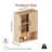 19" Wall Mounted Bathroom Cabinet, Wall Storage With Adjustable Shelves And Dual Door-4094086