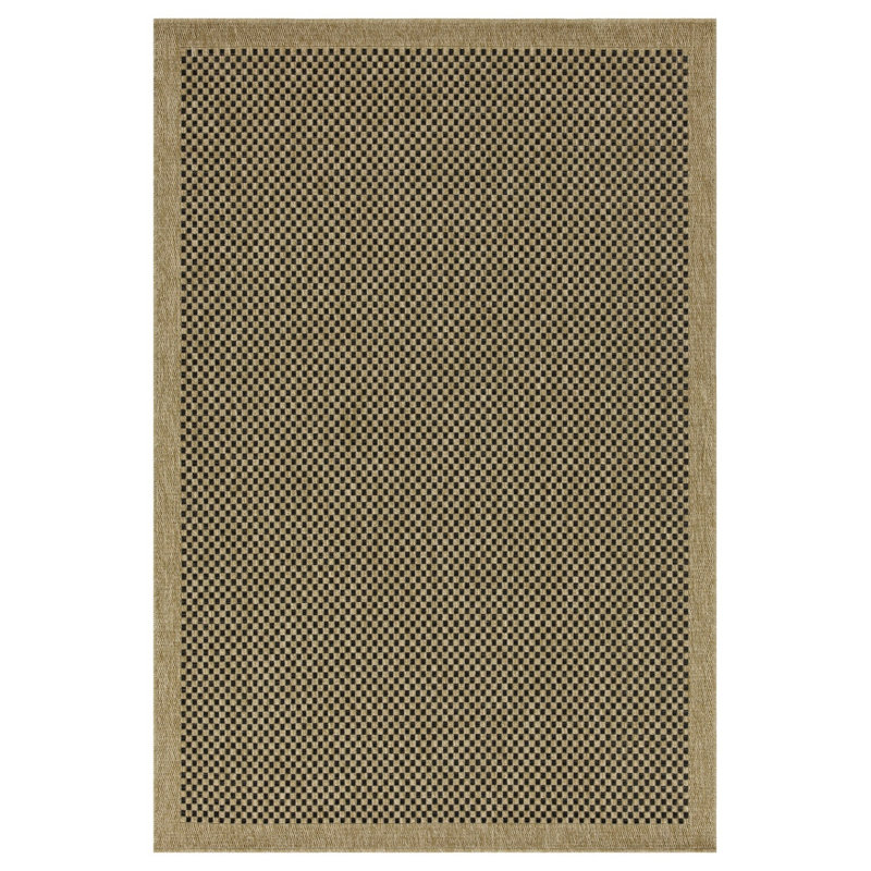 Tapis de couleur neutre 7 pi 10 po x 10 pi 3 po - Usage intérieur / extérieur, circulation élevée, conception élégante