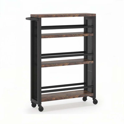 4-Tier Rolling Utility Cart with Wheels