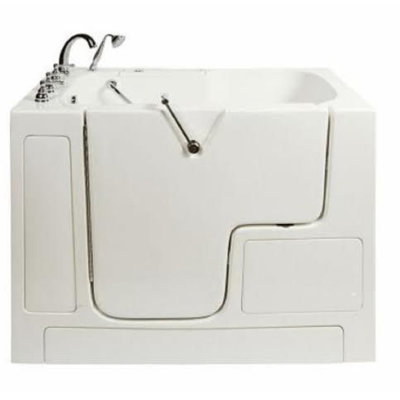 52'' x 32'' Walk-in Soaking Fiberglass Bathtub with Faucet