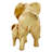 Gracie-Lee Polystone Elephant Gold Decorative Sculpture