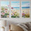 Zinnias On The Beach - Ensemble de décoration murale Zinnias