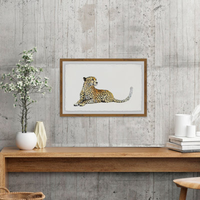 " Sitting Cheetah " Painting Print