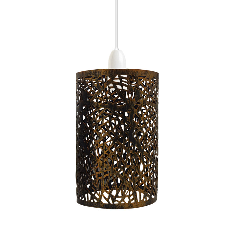 25cm H Metal Drum Lamp Shade ( Uno ), Brushed Copper