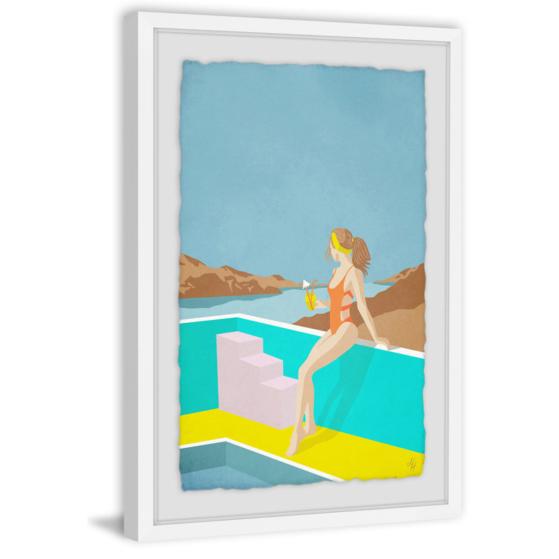 « summer refroidissement ii », reproduction encadrée, H 12 po x l 8 po x P 1,5 po