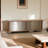 Solid Wood TV Stand with Stainless Steel Doors