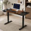 Bureau debout électrique de 55 x 24 pouces, réglable en hauteur avec anti-collision, pour la maison et le bureau, noir et brun rustique-199805804-199805806