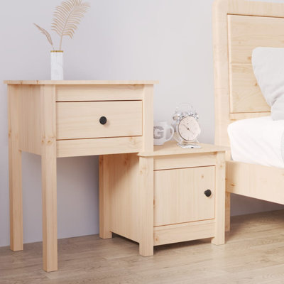 Bedside Cabinet 79,5x38x65,5 cm Solid Wood Pine