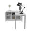 Bureau rotatif Alfie de 72 po de largeur ou poste de travail compact et réglable dans deux directions avec compartiments de rangement