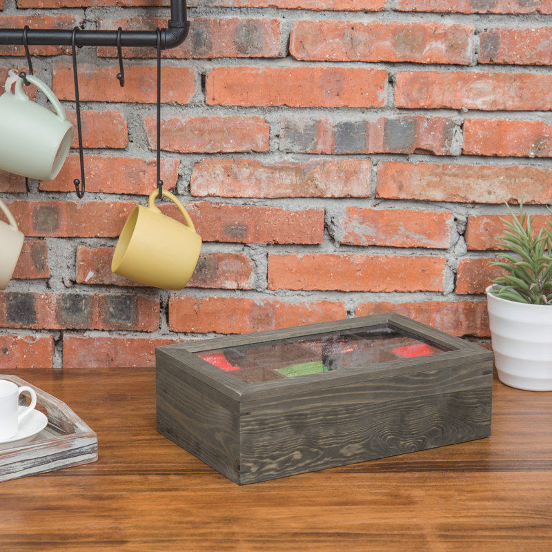 Wood And Plastic Tea Box