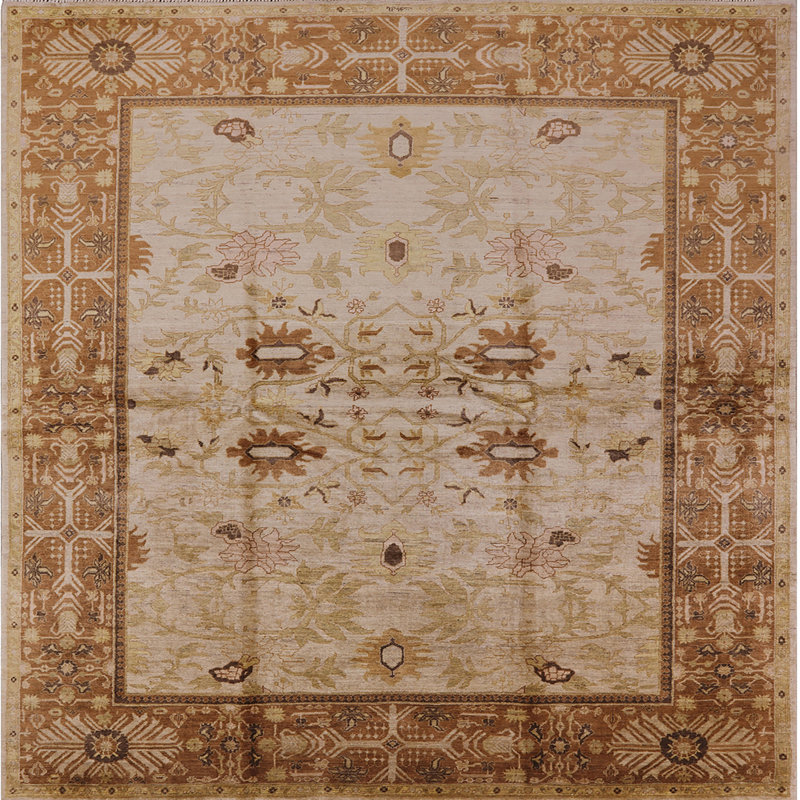 Tapis oriental brun / beige Chrissy, Carré 4 pi
