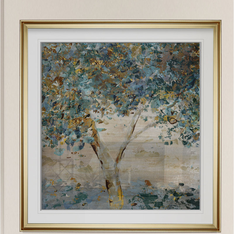 Soupçon de crépuscule - Peinture, H 16 po x l 16 po x P 2 po, Cadre doré