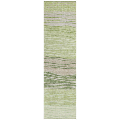 Washable Striped Indoor / Outdoor Rug